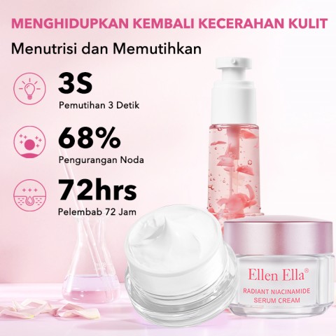 ELLEN ELLA Rose Niacinamide pemutih Trio