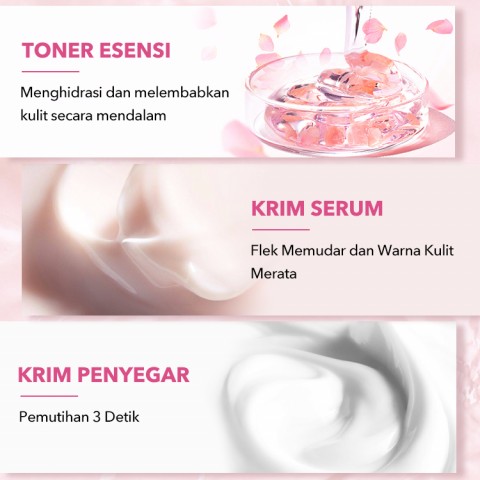 ELLEN ELLA Rose Niacinamide pemutih Trio