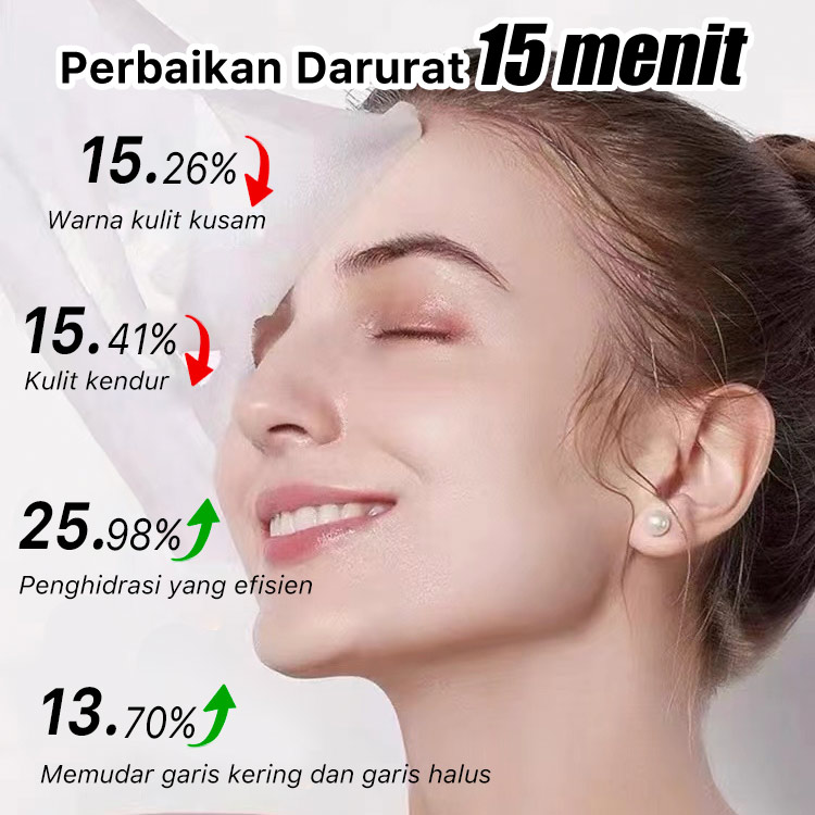 ELLEN ELLA Triple Retinol Niacinamide Anti Aging Whitening Masker Wajah - Meringankan kerutan, memecah melanin - Tiba dalam 1-4 hari - Beli 25 pcs dapat gratis 25 pcs
